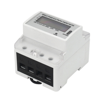 Compteur d'énergie intelligent triphasé à quatre fils sur rail DIN avec communication RS485 Modbus, compteur d'électricité kWh monté sur rail