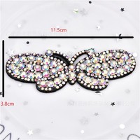Strass kristal ijzeren opnaaibare patch badge 3D handgemaakte patches tas hoed jeans kleding applicatie DIY