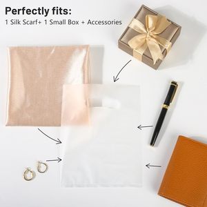 Sacs cadeaux en plastique transparent 6x8 pouces avec poignées découpées pour cadeaux de fête, bonbons et friandises - Product Image 3
