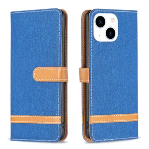 luxury phone case for iphone 15 New Coming Case For Iphone 15 Pro Max Canvas Flip Leather Case Phone Bags