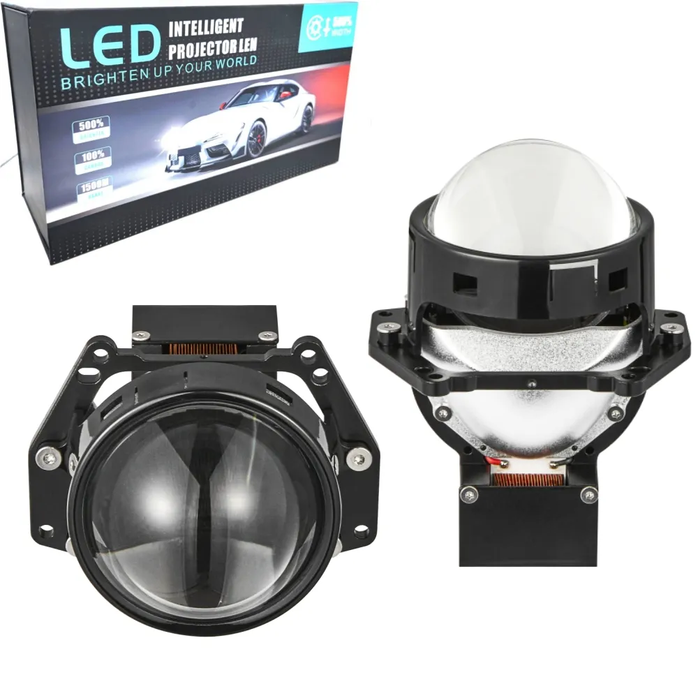 Canbus BI proyektor LED lensa 160W 140W, lampu sorot tinggi/rendah Universal untuk lampu kabut led sepeda motor mobil