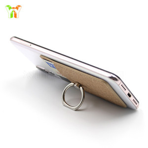 Coque arrière de téléphone en cuir PU en stock, porte-cartes, anneau de maintien, autocollant pour téléphone, support de téléphone mains libres, cadeau avec logo. - Product Image 1