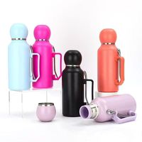 Bouteille isotherme portable en acier inoxydable, gobelet isotherme sous vide, 1900 ml, bouteille d'eau de voyage