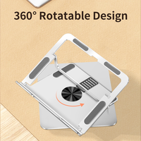 2024 nouveau support d'ordinateur portable portable réglable support d'ordinateur portable support en métal 360 base pivotante support d'ordinateur portable en aluminium