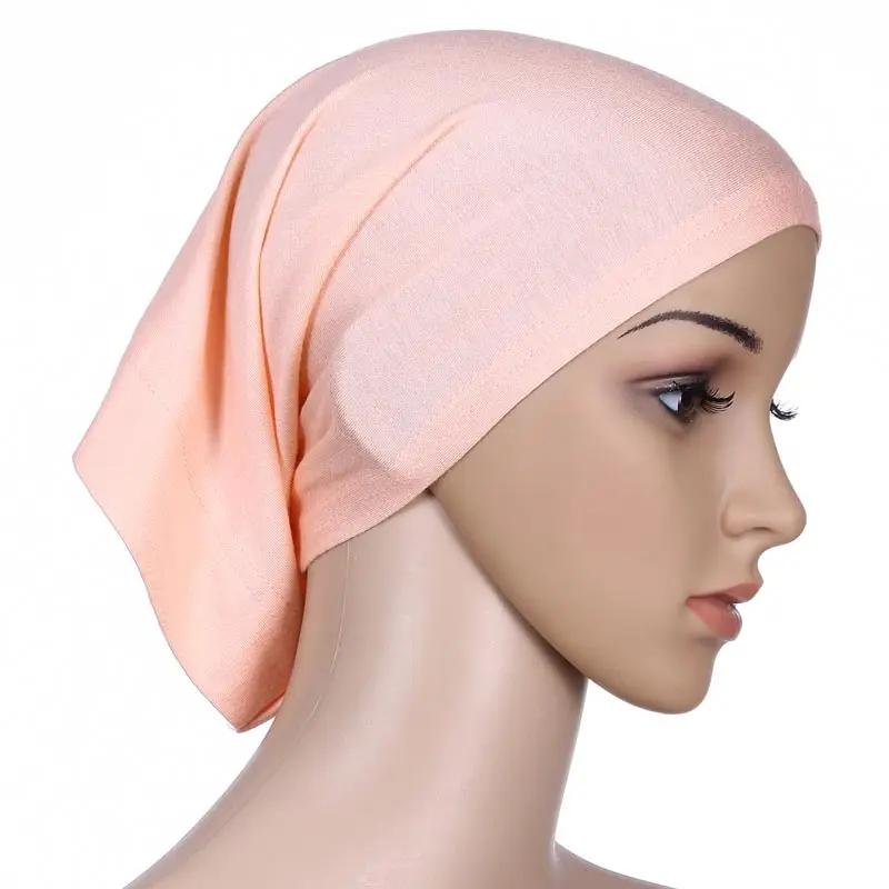 סיטונאי נמתח כותנה ג 'רזי Underscarf חיג' אב כובע לנשים מוסלמיות Underscarf חיג 'אב כובע פנימי