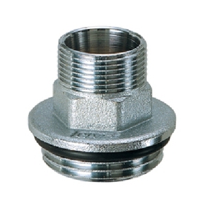 Raccord chromé fileté mâle 3/4 pouce avec joint torique pour connexions de plomberie - Product Image 1