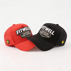 Casquettes de baseball OEM personnalisées avec logo en patch PVC, casquette de golf de performance, chapeaux de golf de haute qualité résistants à l'eau avec logo - Product Image 4