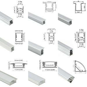 Accessoires pour éclairage linéaire LED, boîtier en alliage d'aluminium, haute luminosité, installation facile, bandes LED flexibles minimalistes à intensité variable pour - Product Image 3