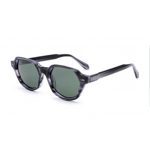 New Arrival Unisex TAC <b>Polarized</b> <b>Sunglasses</b> Gold Custom Logo <b>Men's</b> Acetate Square Frame Light Weight Qsky AT7013 - Product Image 4