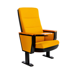 Silla de Auditorio Hechuang Poetry P249 Dorada con Reposabrazos para Teatro, Aula y Conferencias - Product Image 1