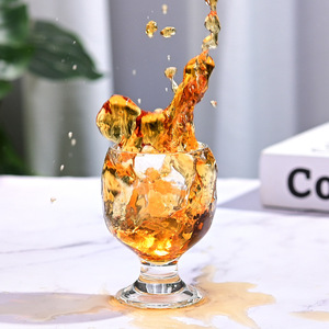 Verre à whisky rétro de style occidental européen, tumbler à brandy et <span class=keywords><strong>baijiu</strong></span>, texture martelée, sans pied, 90 ml, vente en gros, cadeaux de fête - Product Image 2
