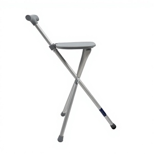 Canne pliante en alliage d'aluminium KS avec siège, aide à la marche multifonctionnelle pour personnes âgées, bâton de randonnée - Product Image 2