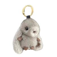 Porte-clés Lapin Rose 2026, Pendentif Poupée Lapin Mignon en Vison Brodé, Accessoires de Sac à Dos en Peluche, Vente en Gros, 5-7 Ans