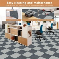 Tapis de sol en plastique de luxe peler et coller les carreaux de tapis autocollant lavable réutilisable auto-adhésif épaissi Polyester tapis