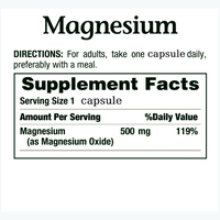 Complément de magnésium pour adultes OEM/ODM 500 mg, chélate de magnésium, glycinate de magnésium, L-thréonate, absorption maximale, complexe de vitamine D3 et B6, capsules