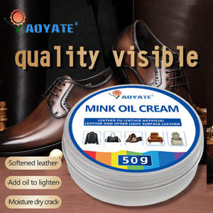 Crema de aceite de visón 50g Esmalte de zapatos premium y acondicionador de cuero Cuidado para productos de cuero Ungüento de visón Enfermería - Product Image 4