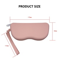 Étui à lunettes en silicone écologique avec fermeture éclair, options OEM/ODM personnalisables pour le rangement et la protection, étui à lunettes et sac à brosses