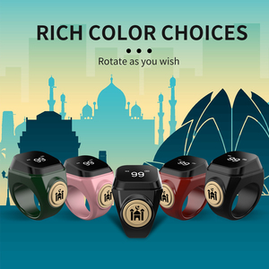 Muslimischer iQibla Gebetsring, smarter digitaler Tasbih-Ring mit 5 Gebetserinnerungen, Zikr-Zähler für Muslime mit Zeiterfassung - Product Image 2