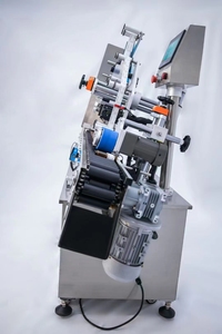 Machine d'étiquetage automatique HL-215 pour le dessus des petits flacons d'échantillons, des tubes de cigares et de cigarettes, des flacons et des bouteilles - Product Image 3