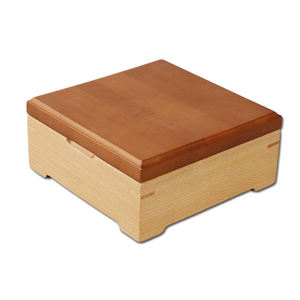 กล่องใส่แหวนไม้ทรงสี่เหลี่ยมผืนผ้า รุ่น DS DSJ-1022 คุณภาพสูง พร้อมฝาปิด สำหรับเก็บเครื่องประดับ  สามารถสั่งทำโลโก้ได้  ผิวสัมผัสด้าน - Product Image 1