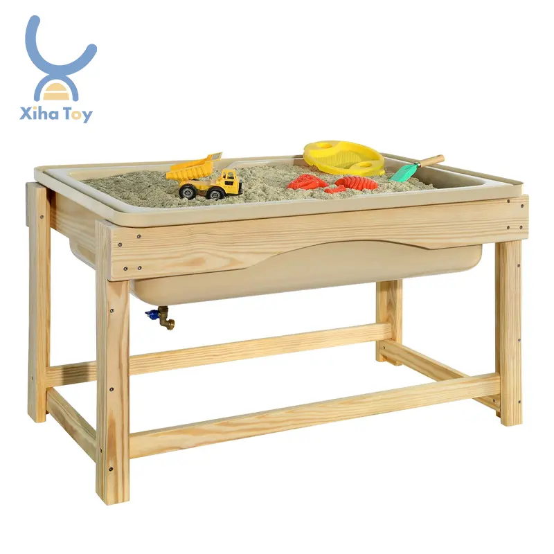Fabricante de equipos de juegos infantiles XIHA, combinación de mesa de agua y arena para exteriores, muebles preescolares para niños