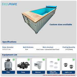 <span class=keywords><strong>Piscine</strong></span> modulaire en <span class=keywords><strong>acier</strong></span> préfabriqué de 6m, 8m, 12m de long pour villa et jardin - Product Image 2