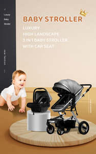 JXB 2025 Nouvelle Arrivée Mode Poussette Bébé à Deux Sens Haute Paysage pour Fille et Garçon - Product Image 2