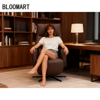 Fauteuil inclinable électrique en cuir à gravité zéro avec 3 moteurs Appui-tête manuel Canapé-salon confortable pour la relaxation au bureau