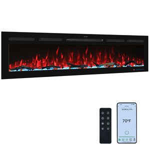 Chimenea Empotrada y de Pared Luxstar de 80 Pulgadas, en Oferta, con Múltiples Colores de Leños, Control Inteligente por Aplicación, Modelo Ef80r Pro - Product Image 1