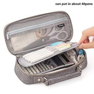Tùy chỉnh 2 lớp bút Túi văn phòng phẩm túi vải trường bút chì trường hợp với dây kéo số lượng lớn - Product Image 6