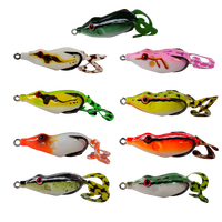Leurre de pêche LUTAC Factory Frog Bait, 50mm 10g, leurre à bouche pointue avec doubles hameçons étroits, accepte la personnalisation OEM pour les articles de pêche