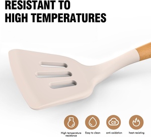 Ustensiles de cuisine en silicone, ensemble d'ustensiles de cuisine résistants à la chaleur, gadgets de cuisine avec logo personnalisé - Product Image 3