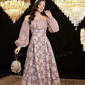 Venta al por mayor de tejido Jacquard Floral de poliéster, precio barato, directo de fábrica, en oferta, tejido para hacer vestidos de mujer - Product Image 1