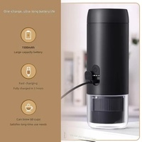 Machine à expresso portable en acier inoxydable, rechargeable, étanche IPX5, à pression, compatible avec les caféiers à dosettes et les capsules