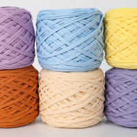 Süper Kalın Polyester Tişört İpliği Kalın Kumaş Şeridi DIY Tığ İşi Çanta El Örgüsü Battaniye Halı Ev Dekor Aksesuarları için