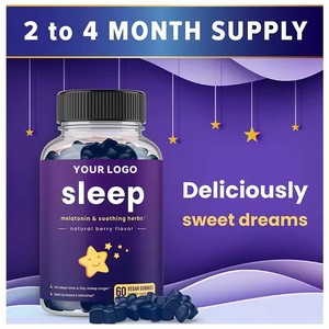 Suplemen Vitamin Vegan Bebas Gula Permen Jeli Melatonin Good Deep Sleep untuk Tidur Nyenyak - Product Image 2