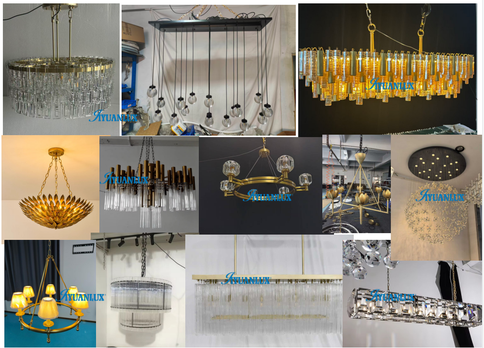 Luxury Modern American Style Gold Ring Oval Chandelier for Living Room ...