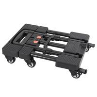 Chariot pliable pliant de camion à main de chariot à bagages mobile résistant de 200kg avec 6 chariots à provisions de roues