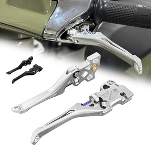 Leviers de frein et d'embrayage réglables à l'infini en aluminium CNC pour moto Lavitin, accessoires pour <span class=keywords><strong>VESPA</strong></span> GTS 250 300, noir - Product Image 1