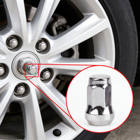 Nouvel ensemble de 16+1 écrous sous blister, écrous de roue chromés avec douille noire pour réparation automobile