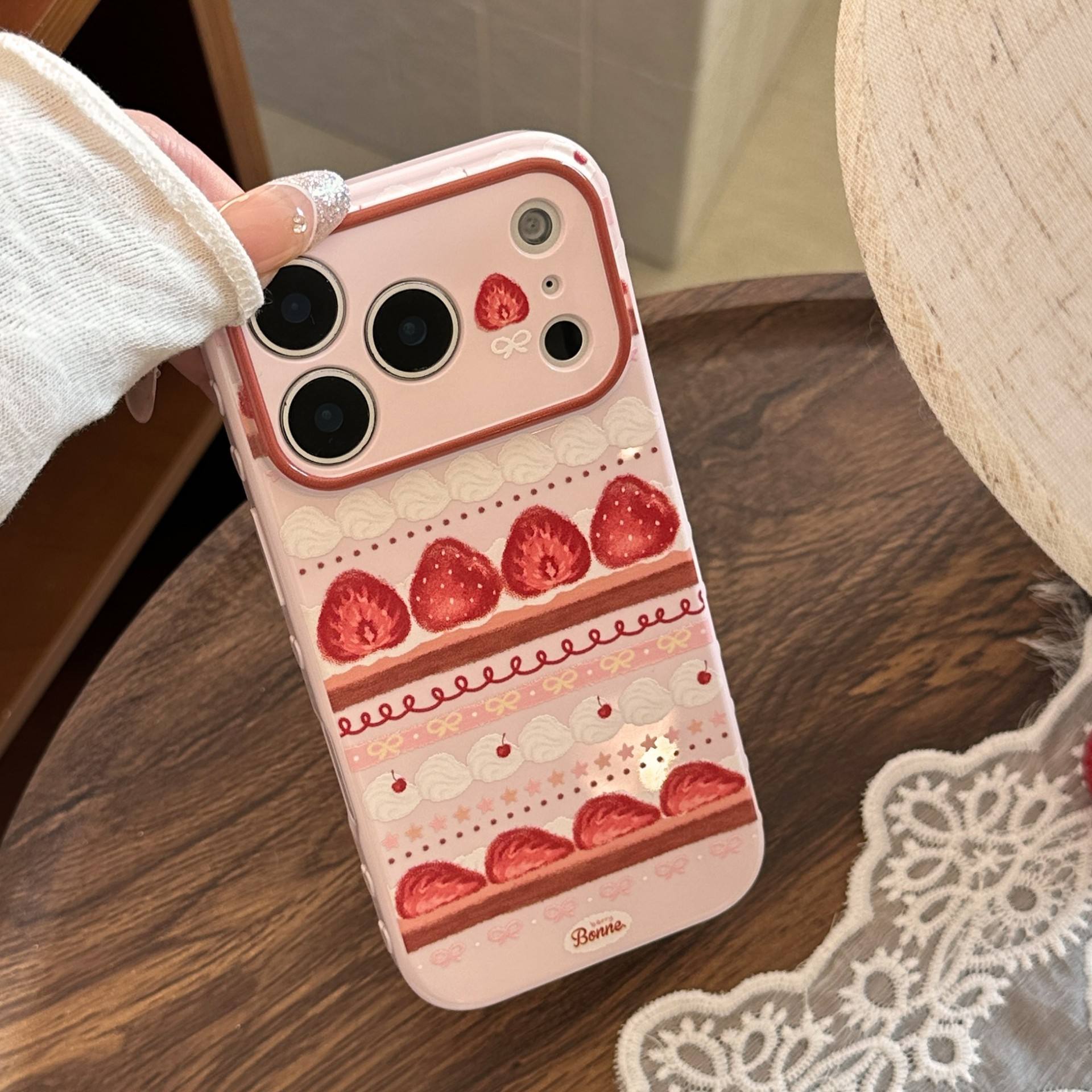 Crema de guayaba en polvo Nudo de fresa [Recubrimiento brillante]