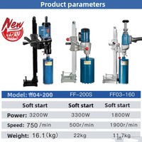 Perceuse verticale à diamant Dongcheng Z1Z-FF04-200s, modèle 200, pour le perçage à l'eau, perceuse de table sans moteur pour la découpe de trous dans le béton