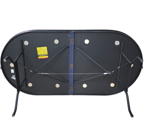 Table de <span class=keywords><strong>poker</strong></span> Texas Hold'em pliable moderne de luxe avec pieds en métal pliables, portable, pour 8 joueurs, divertissement de <span class=keywords><strong>casino</strong></span> (bois et mélamine) - Product Image 4