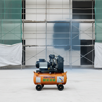 Compresseur d'air à vis portable lubrifié Airstone 10 bars 2,2 kW avec réservoir de 150 L pour pulvérisation murale extérieure et usage en construction