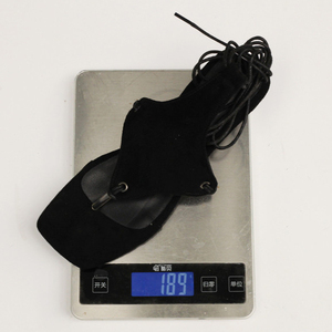 Sandali da <span class=keywords><strong>Donna</strong></span> con <span class=keywords><strong>Tacco</strong></span> Strano Misura Grande 45, con Lacci Incrociati e Cinturino, Punta a Clip, Zeppa Alta, <span class=keywords><strong>Scarpe</strong></span> Eleganti in Camoscio Leopardato - Product Image 6