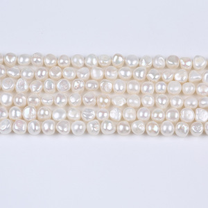 8-9mm Baroque Side Hole Two-Toned White <b>Freshwater</b> <b>Pearl</b> Natural Light <b>Pearl</b> for DIY Necklace <b>Bracelet</b> Handmade Material Loose - Product Image 4