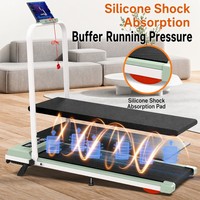 Tapis de marche électrique avec bande de 50 cm de large, moteur silencieux de 1,5 CV, guidon pliable, écran LED, pour la maison et le bureau