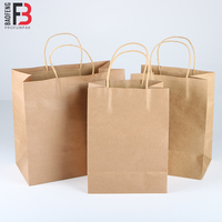 China Factory Hoge Kwaliteit Goedkope Kraftpapier Zakken Custom Logo Print Met Handvatten