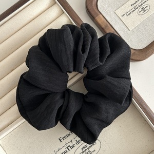 Bandeau en coton et lin coréen de grande taille, accessoires de cheveux d'art en tissu doux de couleur unie pour dames - Product Image 4