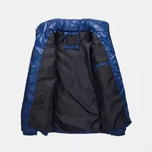 Doudoune matelassée d'hiver pour hommes personnalisée d'extérieur Bulle imperméable à capuche Col montant réversible Toile Style High Street - Product Image 5